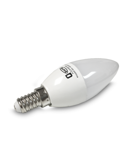 Bombilla E14 C37 vela 6W