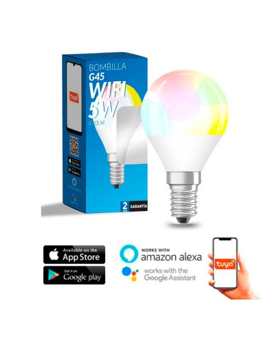 Bombilla E14 LED SmartHome G45 6W RGB+CCT