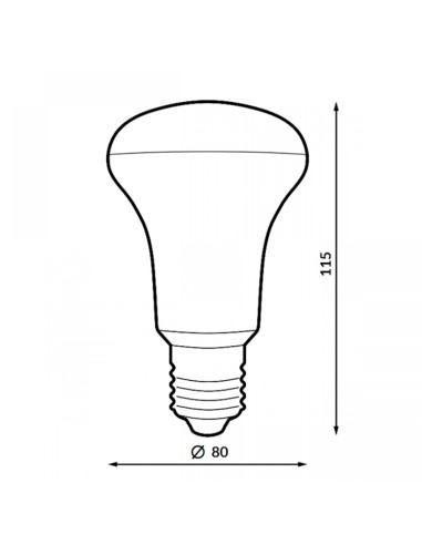 Bombilla reflectora R80 E27 cálida 10 W