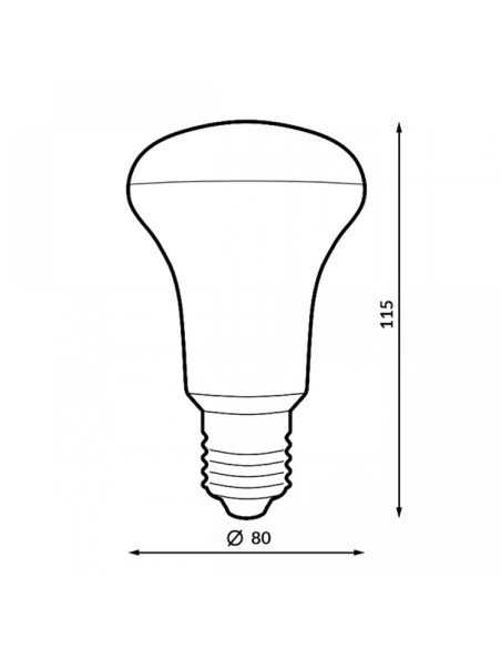 Bombilla reflectora R80 E27 cálida 10 W