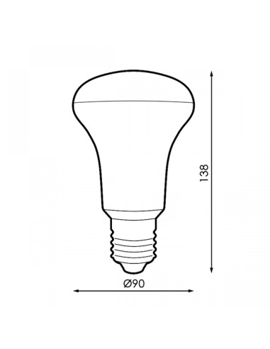 Bombilla E27 R90 reflectora 12W