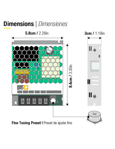 Fuente de Alimentación 36W 24V 1,5A