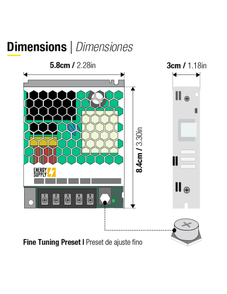 Fuente de Alimentación 36W 24V 1,5A