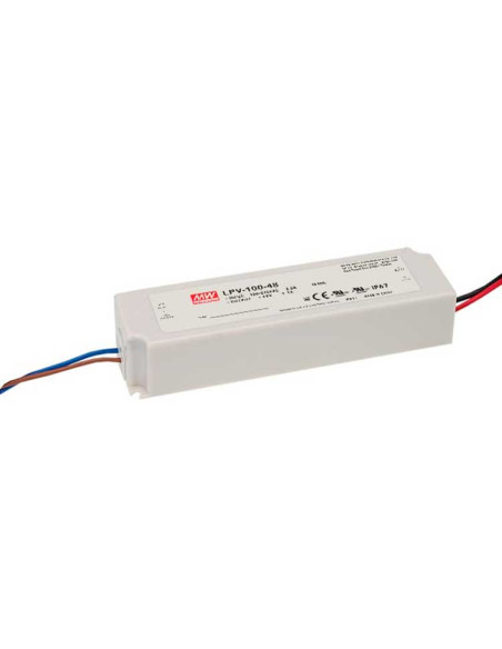 Fuente Switching Mean Well 12V 8.5A 102W, 90-264VAC Exterior IP67