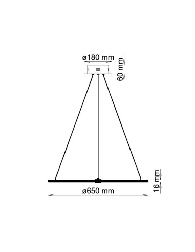 Colgante Ring 57032-A 65cm Cromo 22W
