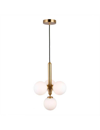 Colgante metal con 4 globos opal MUSA