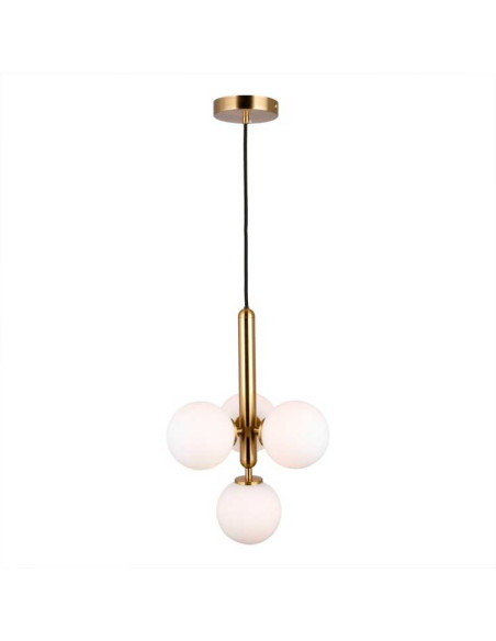 Colgante metal con 4 globos opal MUSA