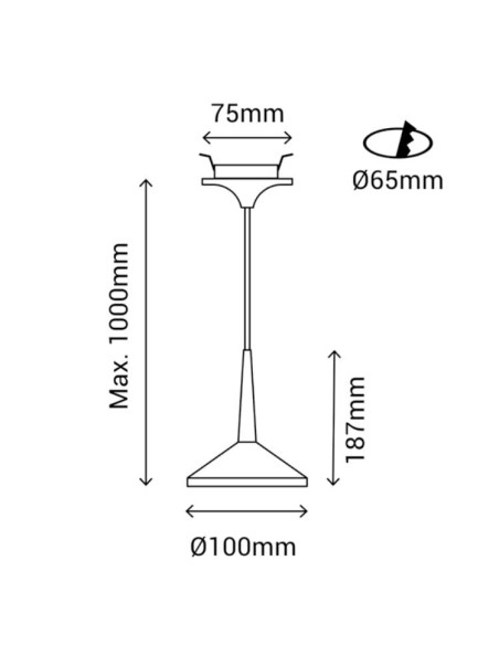 Colgante metal RITA 7W 550lm 3000K