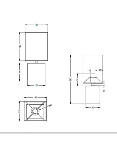 Lámpara mesa con pantalla para E14 Ping