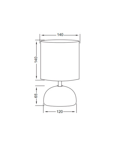 Lámpara de mesa con pantalla LUCI para E14