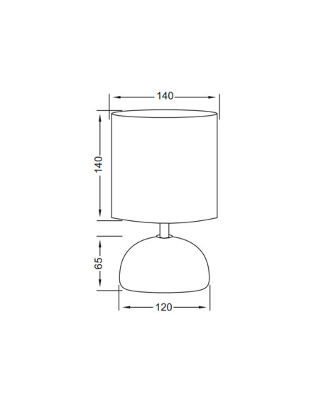 Lámpara de mesa con pantalla LUCI para E14