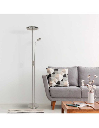 Lámpara de pie Antares 20W con lector de 7W