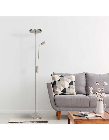 Lámpara de pie Antares 20W con lector de 7W