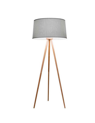 Lámpara de Pie de Madera - Pantalla textil - BEA