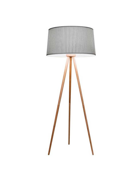 Lámpara de Pie de Madera - Pantalla textil - BEA