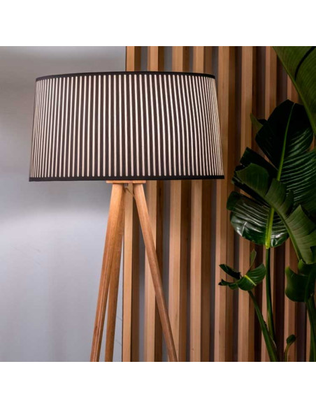 Lámpara de Pie de Madera - Pantalla textil - BEA