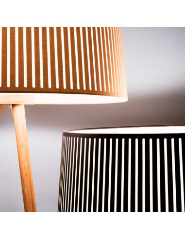 Lámpara de Pie de Madera - Pantalla textil - BEA