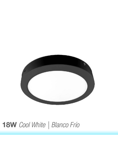 Plafón LED redondo de 22.2cm, 18W 1440lm de aplicar