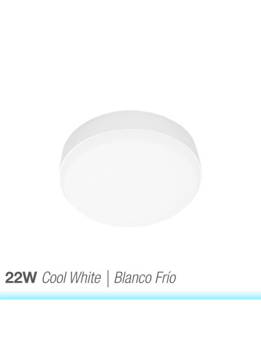Plafón LED redondo FRAMELESS de 17cm, 22W 1870lm, de aplicar