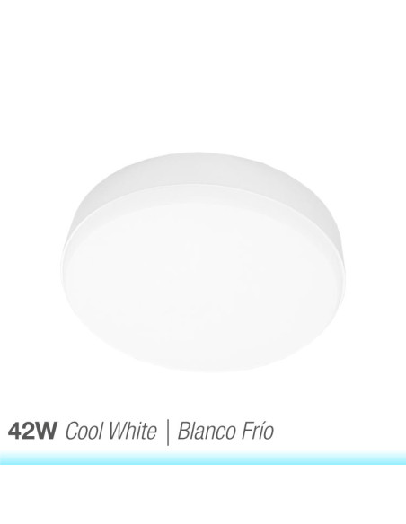 Plafón LED redondo FRAMELESS de 22cm, 42W 3570lm, de aplicar