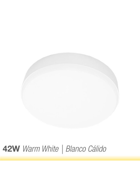 Plafón LED redondo FRAMELESS de 22cm, 42W 3570lm, de aplicar