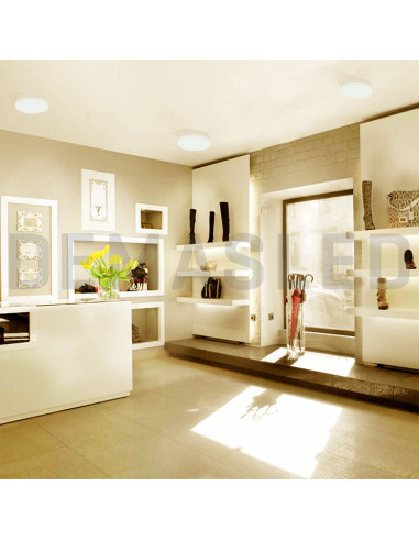 Plafón LED redondo FRAMELESS de 22cm, 42W 3570lm, de aplicar