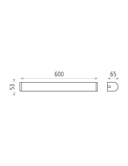Aplique pared Lineal 20W cromo