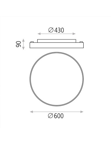 Plafón Blanco Texturizado 60W+8W 3000K Lisboa