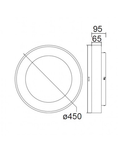 Plafón 45cm 30W Blanco Cálido 3000K Niseko