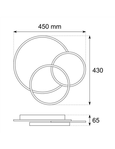 Plafón o Aplique 47W de 3000 a 6000K Sintra CCT