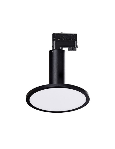 Foco panel para carril trifásico negro 18W Morgan