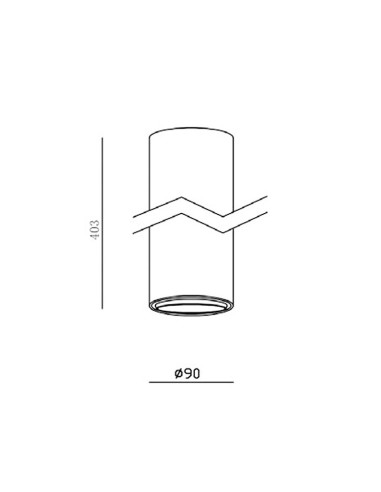 Cilindro 10W 24º h403mm