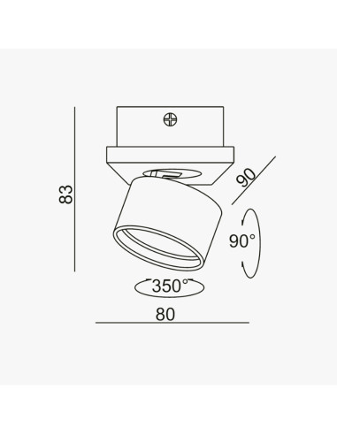 Aplique orientable 5W blanco mate 60º 3000K LC258