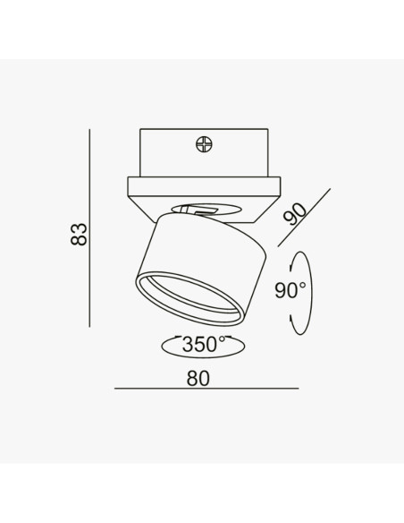 Aplique orientable 5W blanco mate 60º 3000K LC258