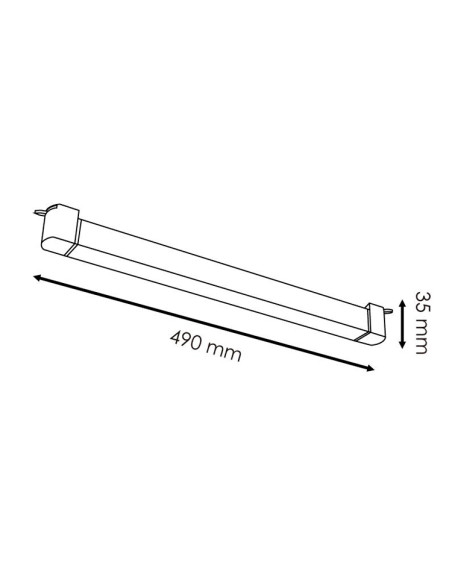 Foco Carril lineal Dhin 24W 3000K Monofásico