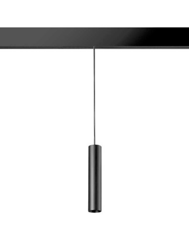 Foco para Carril magnético 8W 48V 4500K negro Nalaya