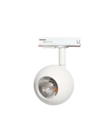 Foco carril 10W esfera orientable UGR13 Blanco 3000K