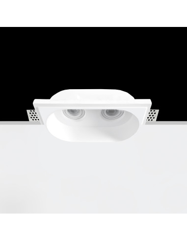 Empotrable modelo ROCK 1 en color Blanco para 2xGU10 (no incluida)