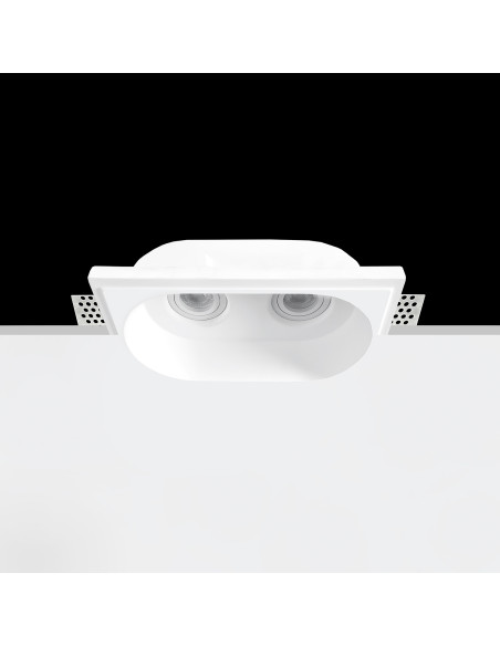 Empotrable modelo ROCK 1 en color Blanco para 2xGU10 (no incluida)