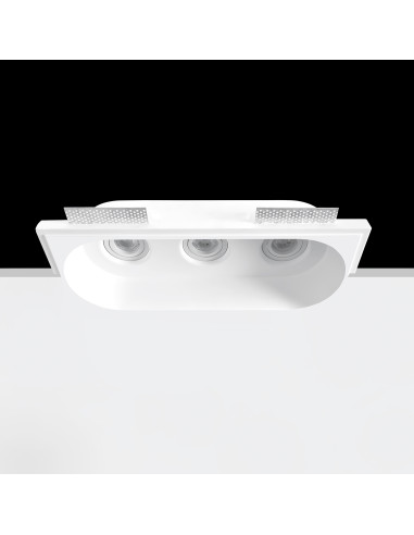 Empotrable modelo ROCK 2 en color Blanco para 3XGU10 (no incluida)