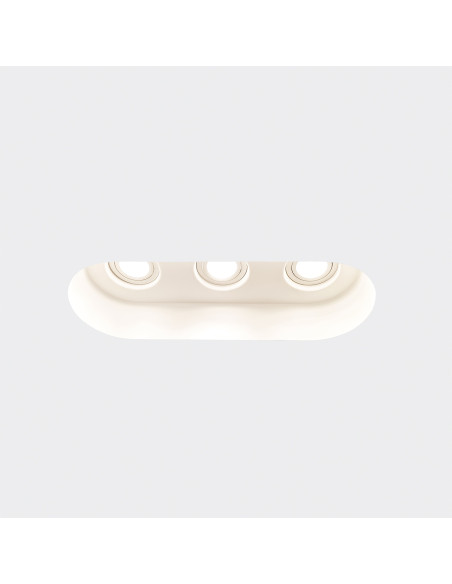 Empotrable modelo ROCK 2 en color Blanco para 3XGU10 (no incluida)