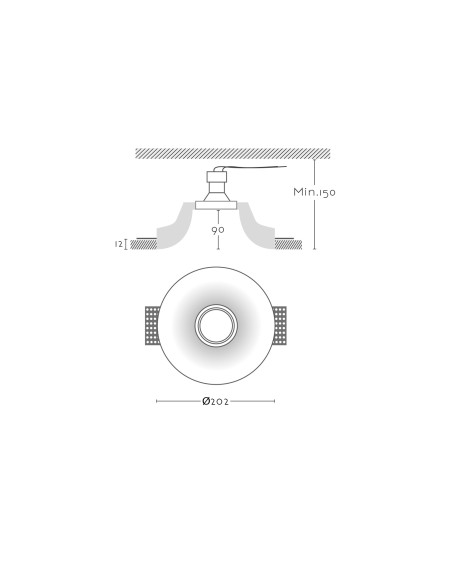Empotrable modelo RONDO en color Blanco para 1xGU10 (no incluida)