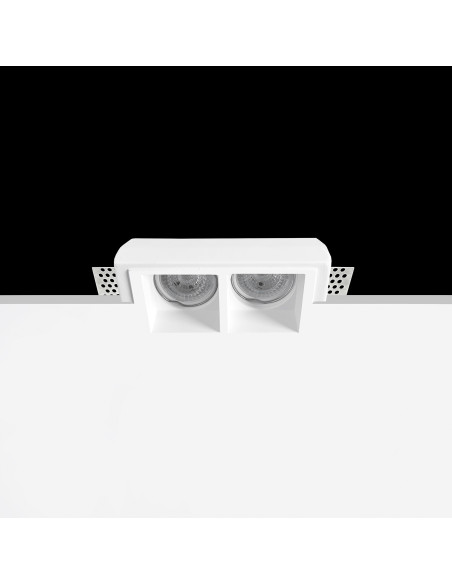 Empotrable modelo IRIS 2 en color Blanco para 2xGU10 (no incluida)