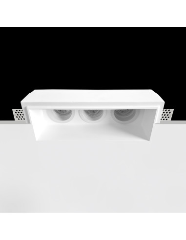 Empotrable modelo DICRO 3 en color Blanco para 3XGU10 (no incluida)
