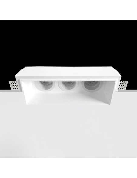Empotrable modelo DICRO 3 en color Blanco para 3XGU10 (no incluida)