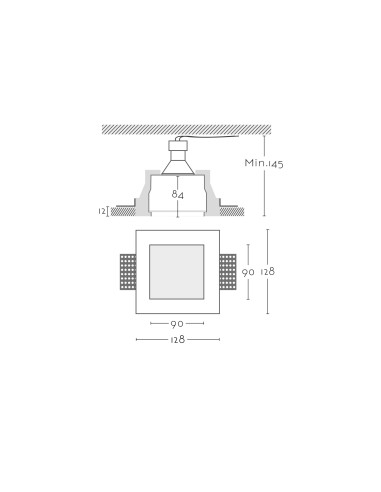 Empotrable modelo SIRIUS en color Blanco para 1xGU10 (no incluida)