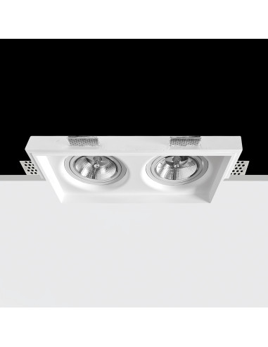 Empotrable modelo RIMA 2 en color Blanco para 2xGU10 (no incluida)