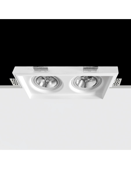 Empotrable modelo RIMA 2 en color Blanco para 2xGU10 (no incluida)