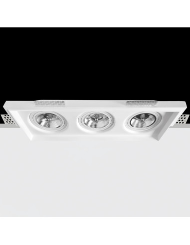 Empotrable modelo RIMA 3 en color Blanco para 3XGU10 (no incluida)