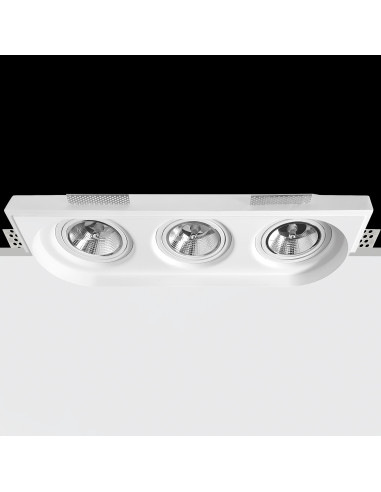 Empotrable modelo KU 3 en color Blanco para 3XGU10 (no incluida)